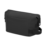 Neceser de piel sintética con cremallera y asa lateral color negro primera vista