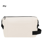 Neceser de piel sintética con cremallera y asa lateral