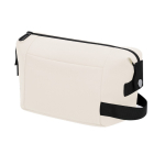 Neceser de piel sintética con cremallera y asa lateral cuarta vista