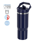 Vaso térmico doble pared con pajita y asa de transporte 900ml