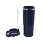 Vaso térmico doble pared con pajita y asa de transporte 900ml segunda vista