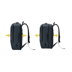 Mochila extensible cuero sintético para portátil con entrada USB 15” cuarta vista