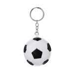 Llavero en forma de balón de fútbol en cuero sintético color blanco primera vista