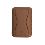 Tarjetero soporte de piel sintética con fijación magnética para móvil sexta vista