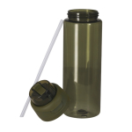 Botella translúcida con doble sistema de bebida y asa plegable 750ml quinta vista