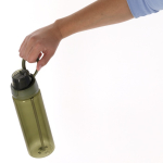 Botella translúcida con doble sistema de bebida y asa plegable 750ml sexta vista