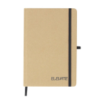 Libreta de cartón reciclado de tapa rígida hojas a rayas A5 color negro primera vista