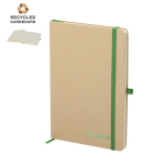 Libreta de cartón reciclado de tapa rígida hojas a rayas A5