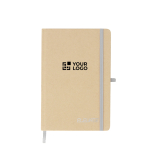 Libreta de cartón reciclado de tapa rígida hojas a rayas A5 vista principal