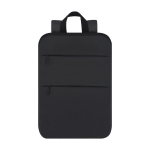 Mochila extensible de cuero sintético con compartimento portátil 15” color negro primera vista