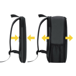 Mochila extensible de cuero sintético con compartimento portátil 15” tercera vista