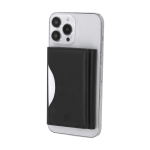 Tarjetero de piel sintética reciclada con fijación y cierre magnético segunda vista