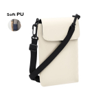 Bandolera de piel sintética con cierre de velcro y cinta ajustable