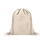 Mochila de cuerdas en soft nylon para personalizar 135g/m² color natural primera vista