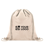 Mochila de cuerdas en soft nylon para personalizar 135g/m² vista principal