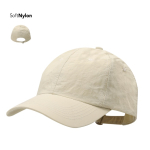 Gorra de nylon de 6 paneles con cierre ajustable de hebilla metálica