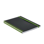 Libreta de anillas y cierre elástico a color hojas a rayas A5 segunda vista