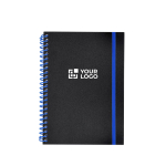 Libreta de anillas y cierre elástico a color hojas a rayas A5 vista principal