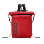 Mochila impermeable con cierre enrollable y capacidad de 30L color rojo primera vista