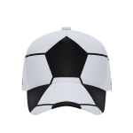 Gorra deportiva de 5 paneles de algodón con diseño de balón fútbol tercera vista