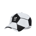 Gorra deportiva de 5 paneles de algodón con diseño de balón fútbol vista principal