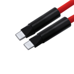 Lanyard porta móvil de poliéster RPET con cable de carga integrado cuarta vista