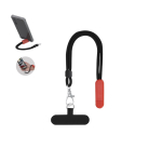 Pulsera portamóvil ajustable con mosquetón metálico y soporte