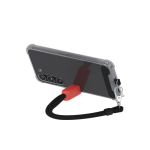 Pulsera portamóvil ajustable con mosquetón metálico y soporte segunda vista