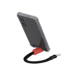 Pulsera portamóvil ajustable con mosquetón metálico y soporte tercera vista