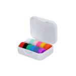 Identificador de copas con 12 marcadores de silicona en varios colores color blanco primera vista