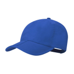 Gorra de 5 paneles de microfibra con cierre ajustable de velcro color azul primera vista