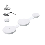 Cargador inalámbrico magnético y plegable 3 en 1 con USB-C 15W