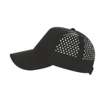 Gorra de microfibra de 5 paneles con perforaciones atrás segunda vista