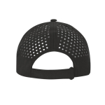 Gorra de microfibra de 5 paneles con perforaciones atrás quinta vista