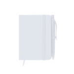 Bloc de notas de tapa sitética con bolígrafo a juego A7 color blanco primera vista