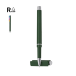 Roller de plástico reciclado con detalles en plateado tinta azul