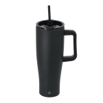 Vaso térmico de acero inoxidable con doble sistema de bebida 1.2L color negro primera vista