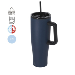 Vaso térmico de acero inoxidable con doble sistema de bebida 1.2L