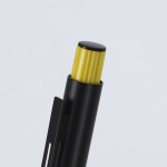 Bolígrafo de aluminio reciclado con empuñadura texturizada tinta azul tercera vista