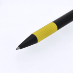 Bolígrafo de aluminio reciclado con empuñadura texturizada tinta azul cuarta vista