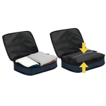 Mochila de viaje con bomba de vacío integrada y cinta para trolley quinta vista