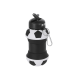 Bidón plegable de plástico con diseño balón fútbol y mosquetón 550ml vista principal