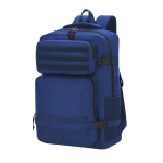 Mochila de poliéster para portátil con varios bolsillos 17” color azul primera vista