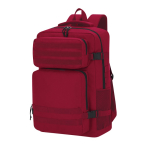 Mochila de poliéster para portátil con varios bolsillos 17” color rojo primera vista
