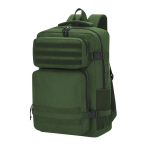 Mochila de poliéster para portátil con varios bolsillos 17” color verde oscuro primera vista