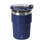 Vaso térmico para llevar de doble pared con cierre hermético 350ml color azul marino primera vista