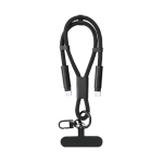 Muñequera de RPET con cable cargador y traspaso de datos 60W segunda vista