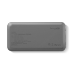 Powerbank 20000mAh con 3 cargas simultáneas y puertos USB-A y USB-C color negro cuarta vista