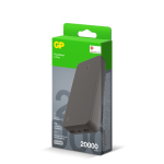 Powerbank 20000mAh con 3 cargas simultáneas y puertos USB-A y USB-C color negro quinta vista