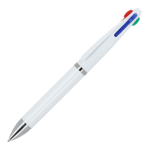 Bolígrafo 4 colores con tinta múltiple negro azul rojo y verde color blanco segunda vista
